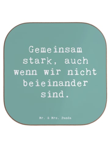 Mr. & Mrs. Panda Untersetzer Glas Spruch Trennung von den Eltern... in Meeresbrise