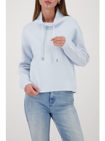 monari Sweatshirt mit gestrickten Ärmeln in Ice Blue