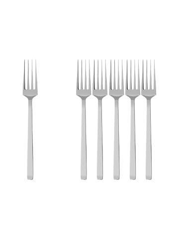 Villeroy & Boch 6er Set Tafelgabel La Classica in Silber 208 mm in silber