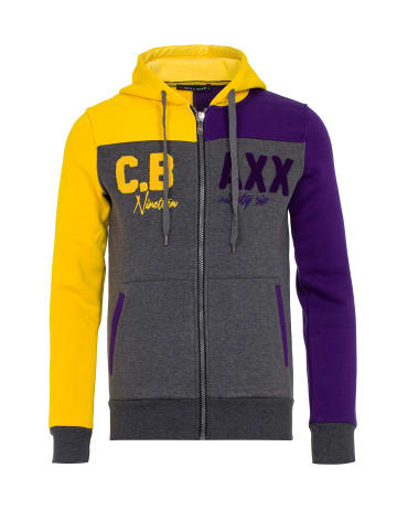 Cipo & Baxx Sweatjacke in Yellow-Anthracite