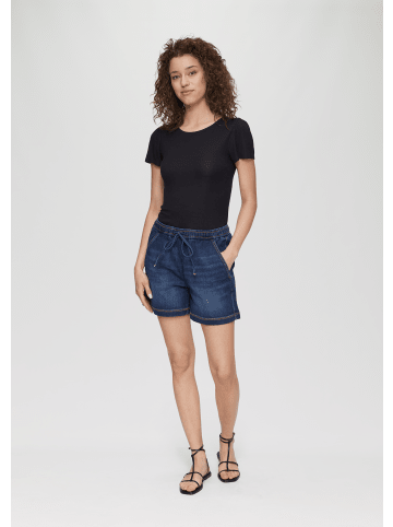QS T-Shirt kurzarm in Schwarz