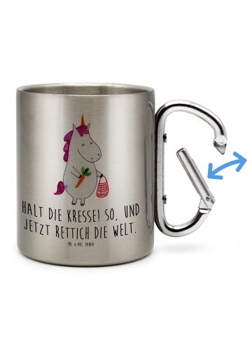 Mr. & Mrs. Panda Becher Aus Edelstahl Einhorn Gemüse mit Spruch in Silber
