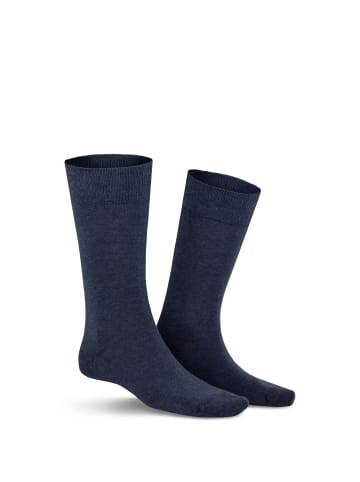 Kunert Socken Richard druckfrei in Jeans mel.