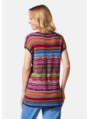 GOLDNER Kurzgröße:  Bequemes Top mit schönem Dessin in bunt