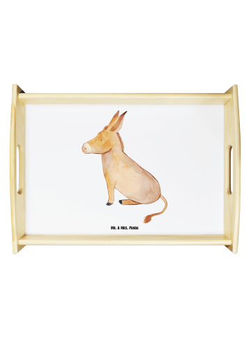 Mr. & Mrs. Panda Deko Tablett Esel ohne Spruch in Weiß