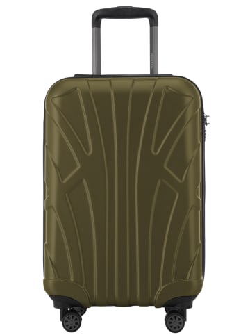 suitline Handgepäckkoffer 55x35x20 cm Carry-On 55cm Hartschale 34 L in Avocado