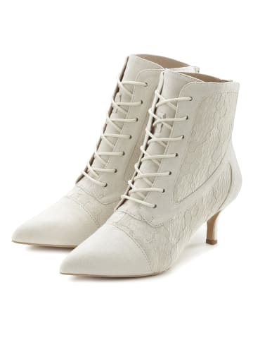 LASCANA Schnürstiefelette in beige