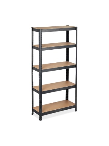 relaxdays Schwerlastregal in Schwarz - (B)75 x (H)150 x (T)30 cm