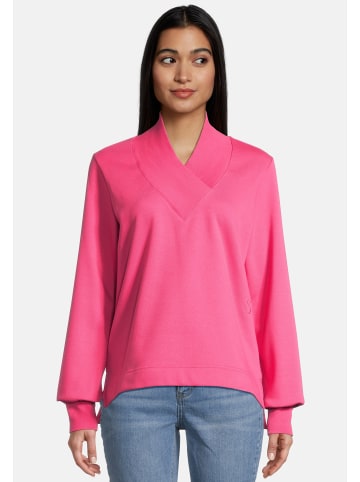 Salzhaut V-Kragen Pullover für Damen in pink