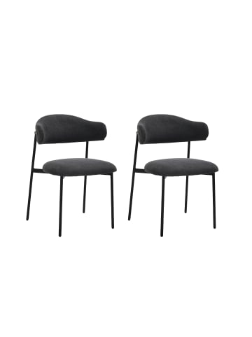 byLiving 2er-Set: Esszimmerstuhl Jersey in dunkelgrau