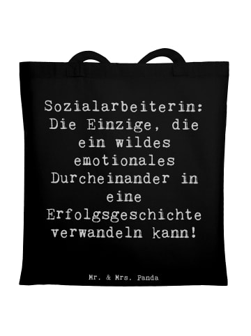 Mr. & Mrs. Panda Uni Tasche Spruch Sozialarbeiterin Erfolg mit S... in Schwarz