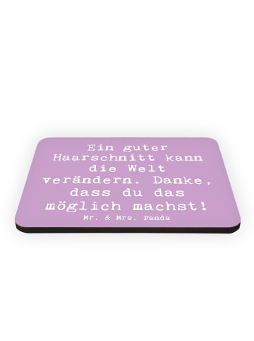 Mr. & Mrs. Panda Magnet Spruch Friseur Wunder mit Spruch in Lavendeltraum