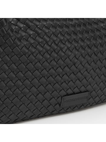 Les Visionnaires Sadie Weave Schultertasche Leder 37 cm in black