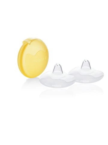 Medela Brusthütchen 2er Pack Contact mit Aufbewahrungsbox in weiss,gelb
