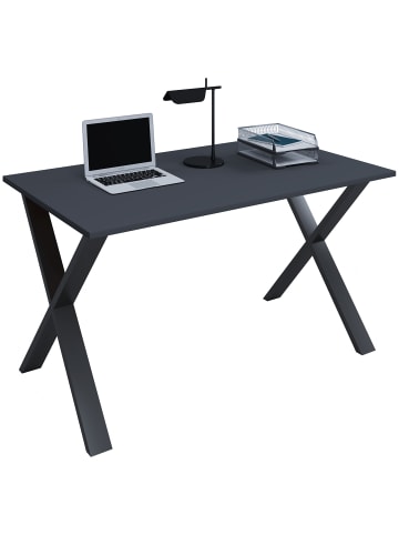VCM  Schreibtisch Bürotisch Computertisch 110x50 Lona X in Schwarz / Anthrazit