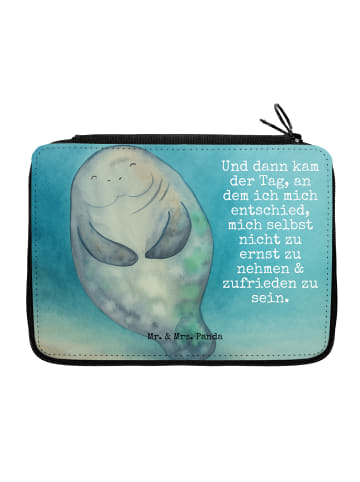 Mr. & Mrs. Panda Federmappe Seekuh Happy Design mit Spruch in Weiß