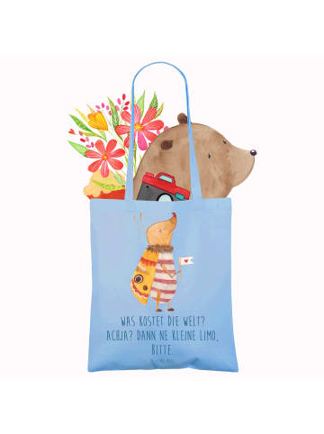 Mr. & Mrs. Panda Tasche Nachtfalter Fähnchen mit Spruch in Sky Blue