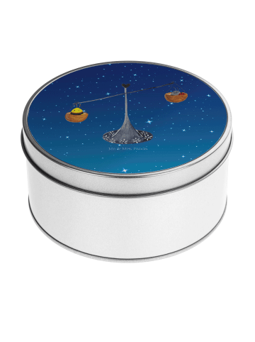 Mr. & Mrs. Panda Erinnerungsbox Sternzeichen Waage ohne Spruch in Sternenhimmel Blau