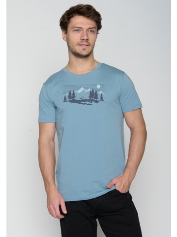 GreenBomb T-Shirt Bike Mountain Pines in Zitronenblau