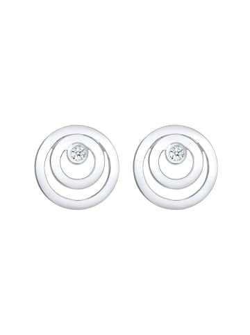 Elli DIAMONDS  Ohrringe 925 Sterling Silber Geo, Kreis in Silber