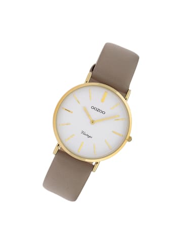 Oozoo Analog-Armbanduhr Oozoo Vintage Series hellbraun mittel (ca. 32mm)