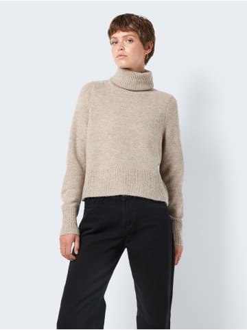 Noisy may Basic Rollkragen Strickpullover NMFRIVA in Beige-2