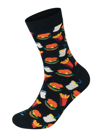 Happy Socks Socken Hamburger-Dog-Thumbs up in marineblau