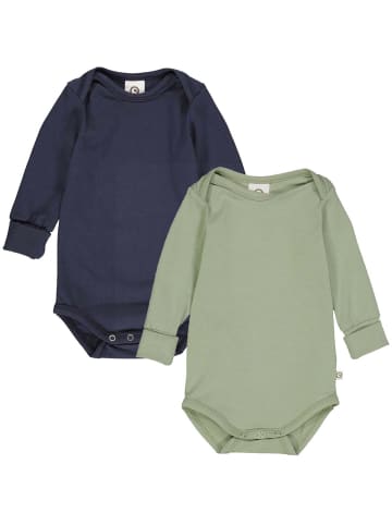 müsli Langarmbody 2er-Pack in Poetry green/nblue