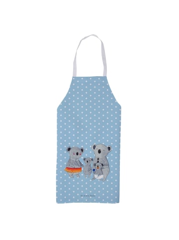 Mr. & Mrs. Panda Kochschürze Koala Familie ohne Spruch in Blau Pastell