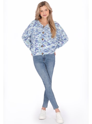 usha BLUE LABEL Women Cardigan in blue multicolor