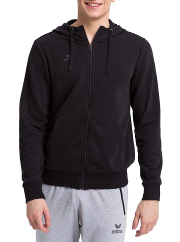 erima Kapuzensweatjacke in schwarz