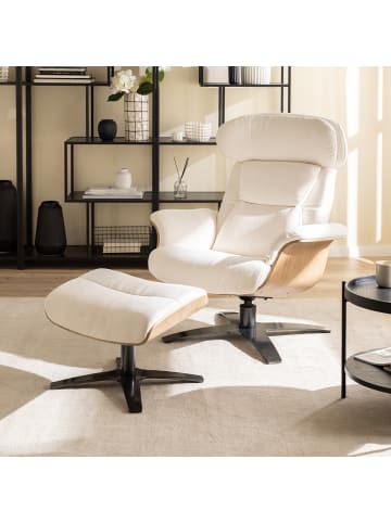 home24 Polsterhocker BOULINS in Creme