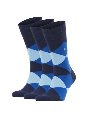 Burlington Socken 3er Pack in Marine/Hellblau