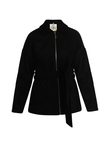 DreiMaster Damen Übergangsjacke Aus Wollgemisch in Schwarz