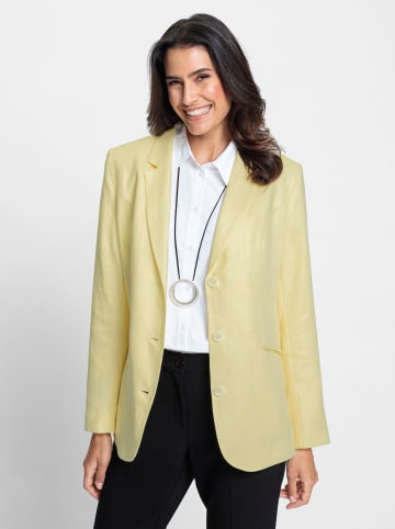 WITT WEIDEN Blazer in zitrone-weiß-gemustert