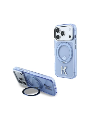 COFI 1453 Karl Lagerfeld IML Ring Stand kompatibel mit iPhone 18 Pro und in Blau