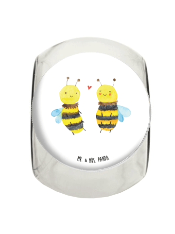 Mr. & Mrs. Panda Bonbonglas Biene Verliebt ohne Spruch in Weiß