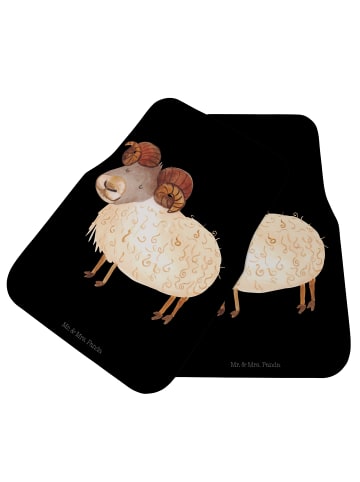 Mr. & Mrs. Panda Fußmatte Auto Sternzeichen Widder ohne Spruch in Schwarz