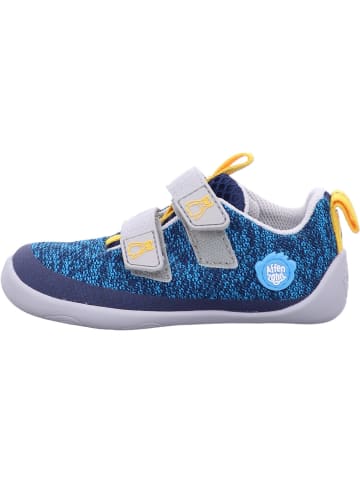 Affenzahn Halbschuh Knit Happy Pinguin in Blau/Grau