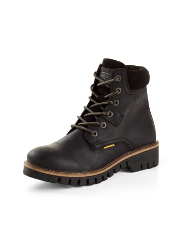 Camel Active Schnürstiefel mit Profilsohle in Schwarz