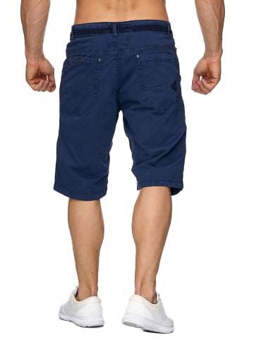 Max Men Bermuda Shorts Capri 3/4 Hose Stretch in Dunkelblau