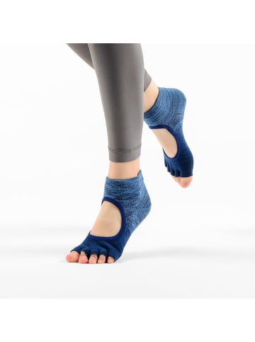 MUNADUNA 2er-Pack Yoga-/Pilates-Zehensocken mit halboffenen Zehen Batik-/Gradient-Look
