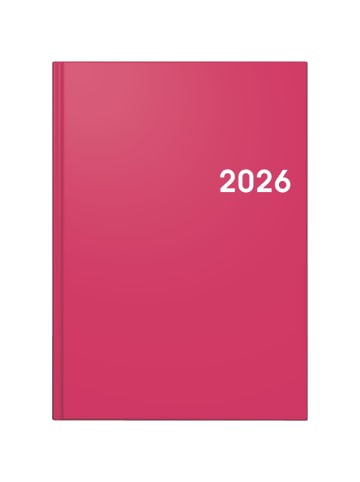 BRUNNEN Buchkalender 795 A5 1 Tag/Seite Balacron-Einband pink 2026