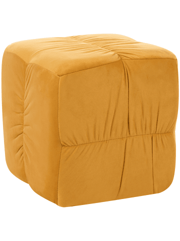 Beliani Pouf TURLEY in Gelb - (W) 57 x (H) 38 x (L) 57 cm