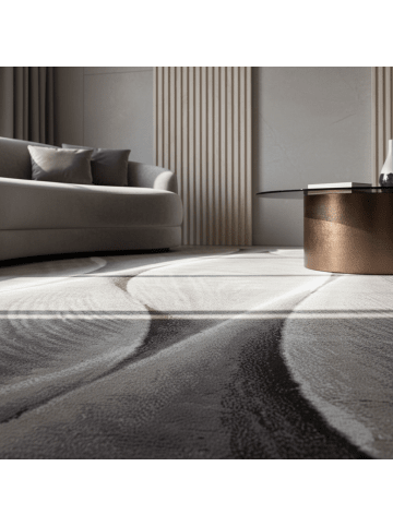 KADIMA DESIGN Teppich Kurzflor Waschbar Ombre DRAU Strapazierfähig OEKO-TEX in Braun