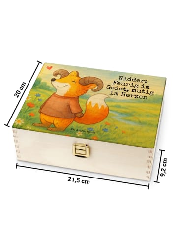 Mr. & Mrs. Panda Aufbewahrungsbox für Tee Widder Astologie Desig... in Weiß