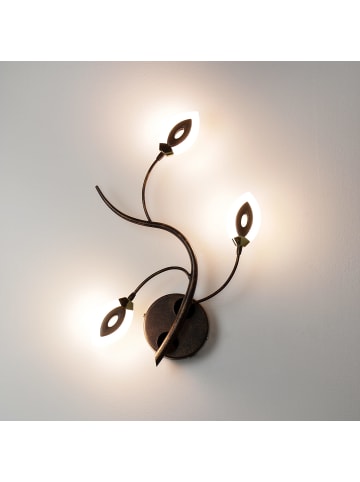 Licht-Erlebnisse Wandlampe EEK F (B)24 x (H)51 cm in Rostbraun GoldRostbraun Gold