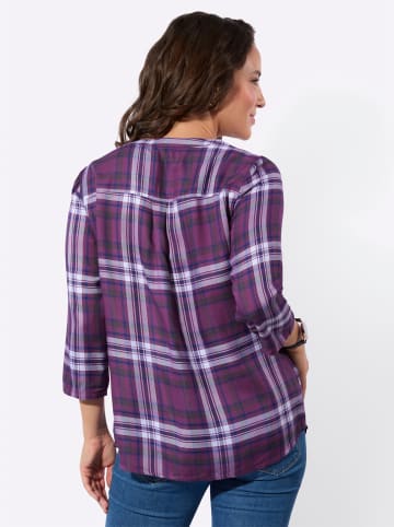 WITT WEIDEN Karo-Bluse in violett-jeansblau-kariert