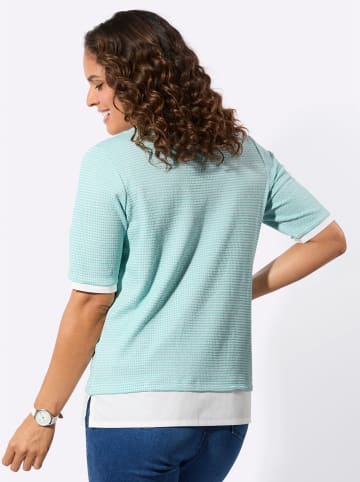 WITT WEIDEN 2-in-1-Shirt in mint-weiß-bedruckt