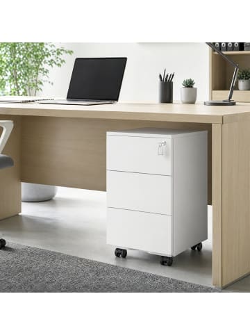 SONGMICS 3er-Set: Aktenschrank Berend in Weiß - (B)30 x (H)54 x (T)40 cm